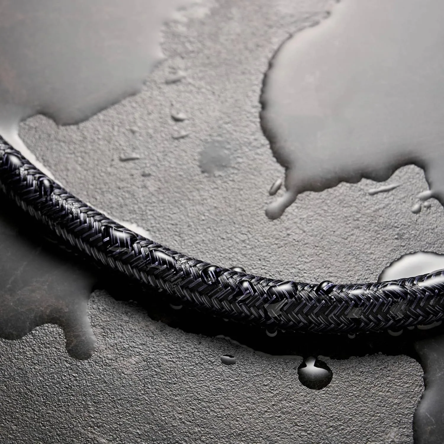hansgrohe 28260670 DesignFlex Textile Matte Black Handshower Hose, 63-inch
