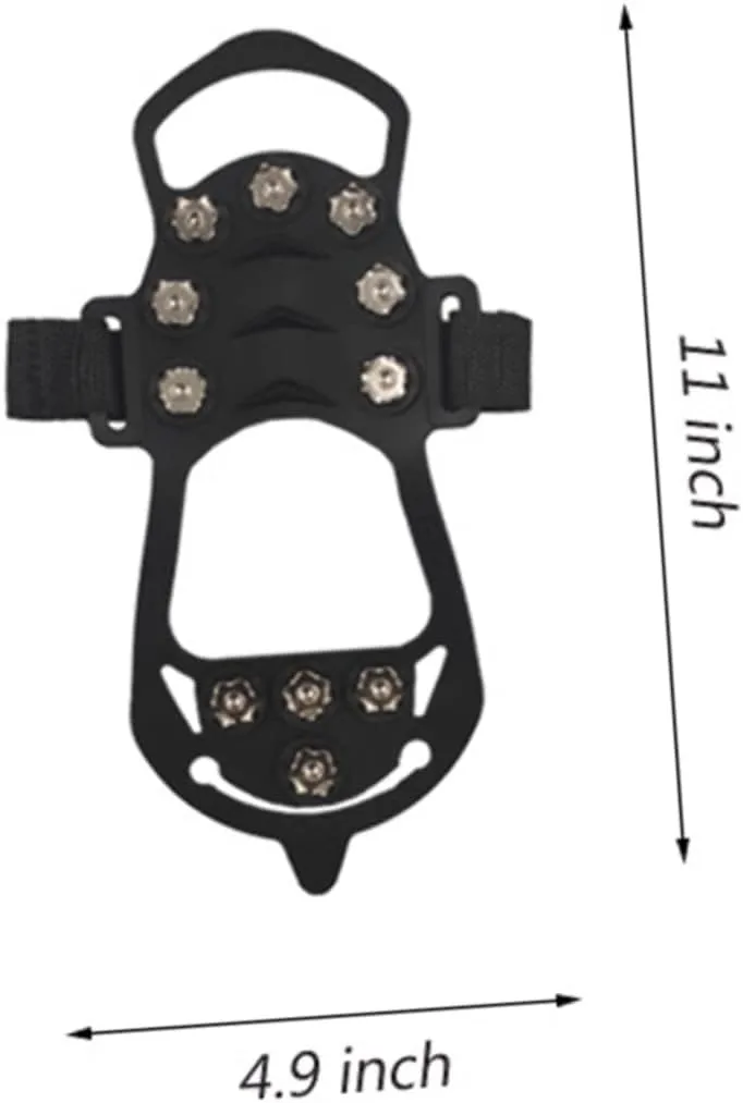 Happyyami Mountaineering Covers Ice Shoe Snow Spikes Gripper Snow Shoes Heel Protectors for Shoes Climbing