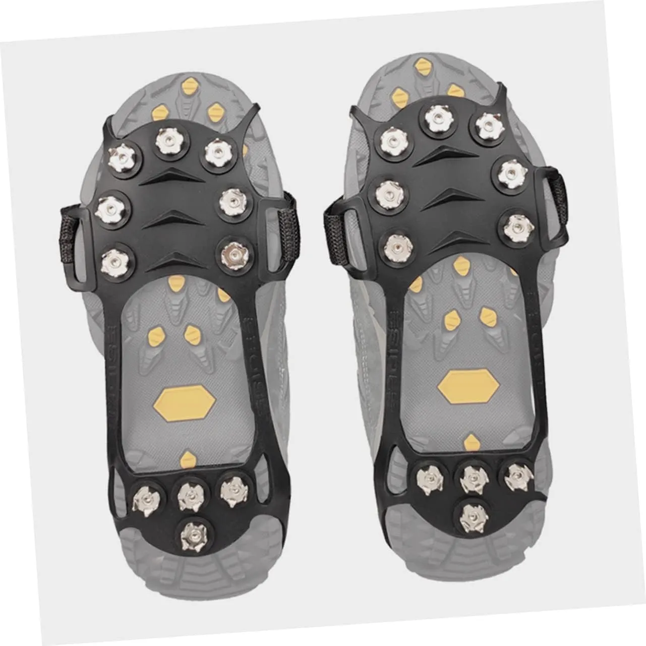 Happyyami Mountaineering Covers Ice Shoe Snow Spikes Gripper Snow Shoes Heel Protectors for Shoes Climbing