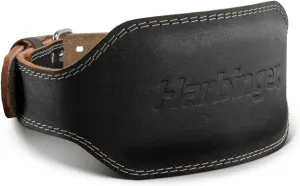 Harbinger Padded Leather Weightlifting Belt 2.0-4" or 6" Width - Foam Cushioning, Tapered Design for Support & Mobility, 6 Inch, X-Large