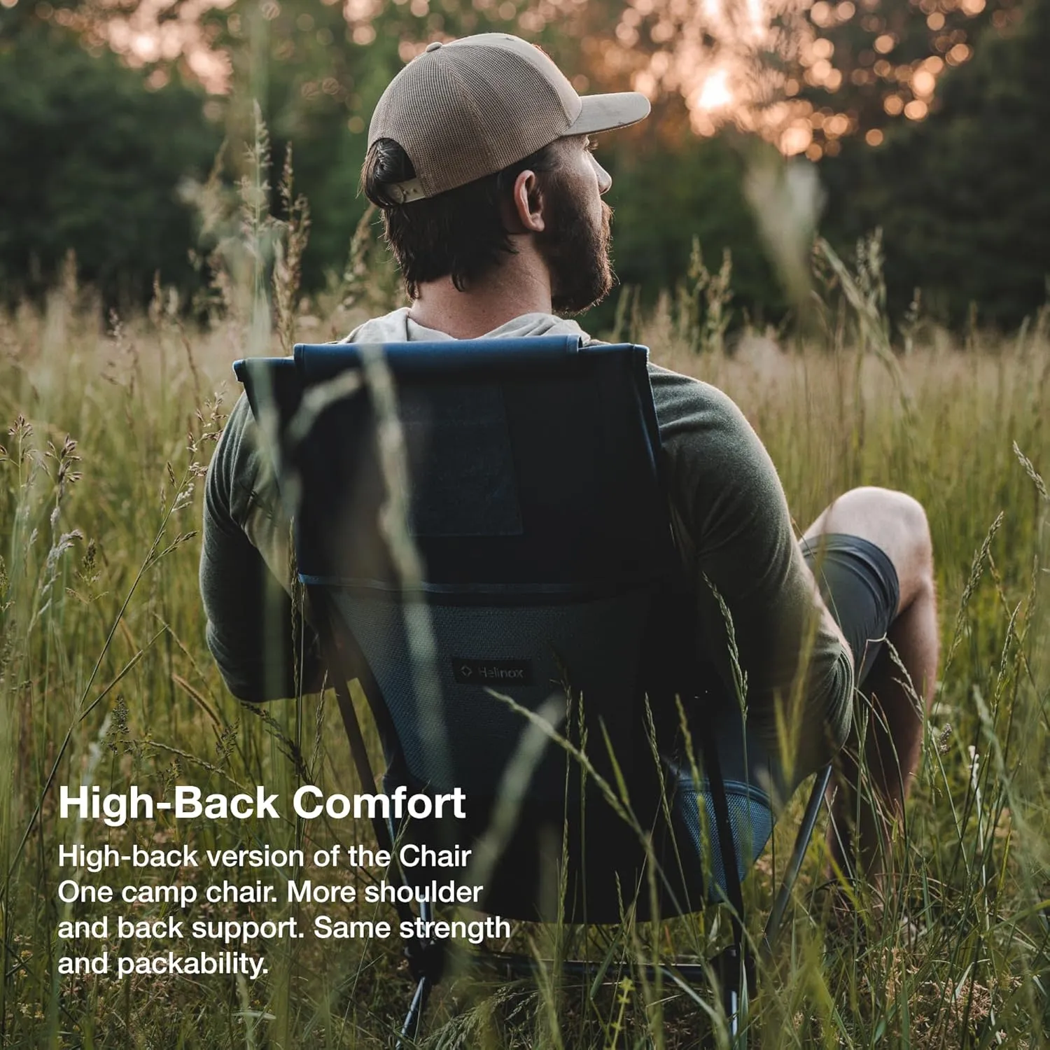 Helinox Chair Two Ultralight, High-Back, Collapsible Camping Chair, Coyote Tan