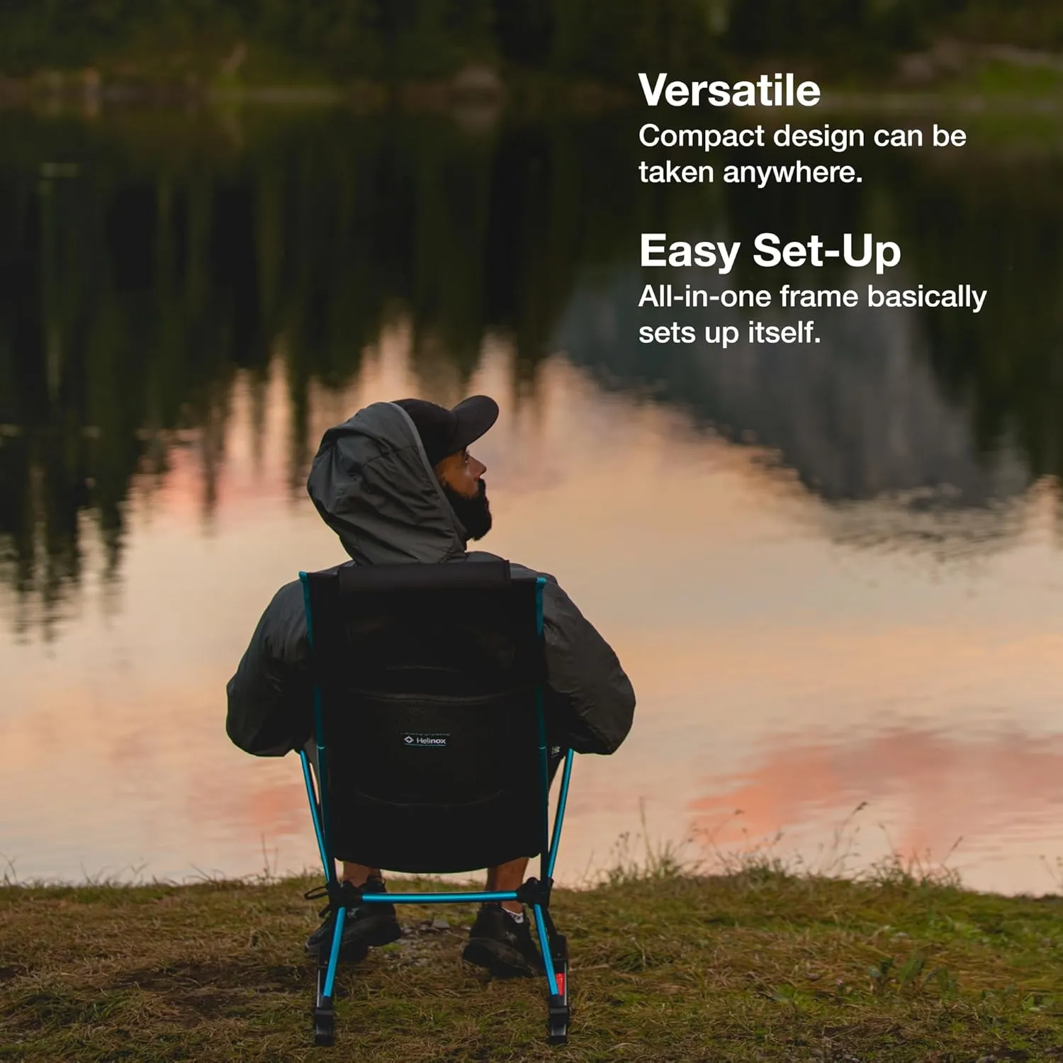 Helinox Chair Two Ultralight, High-Back, Collapsible Camping Chair, Coyote Tan