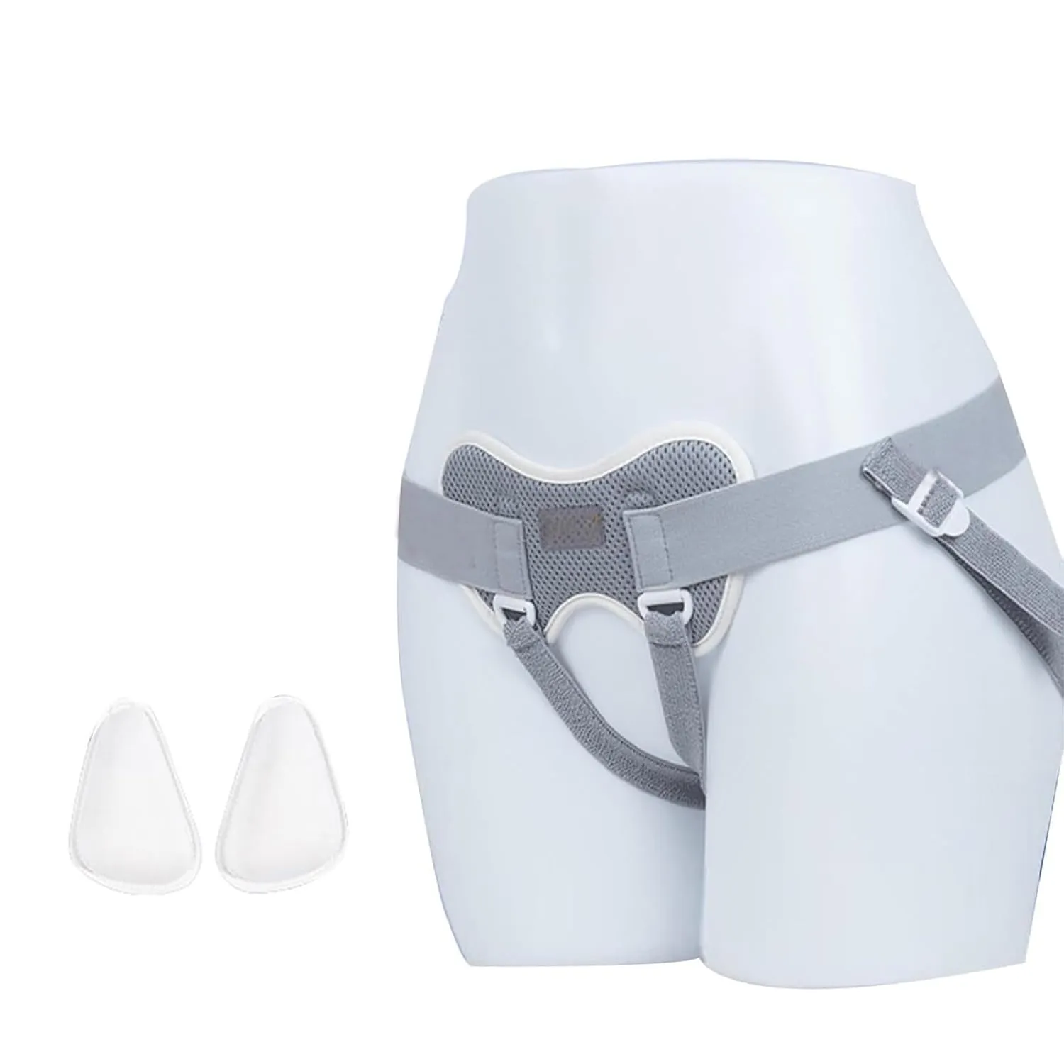 Hernia Belts for Men, Umbilical Hernia Belt, Left or Right Side Hernia Hernia Support Belt, with 4 Pressure Pads Buckle Fixing Suitable for Adults and Seniors(Small)