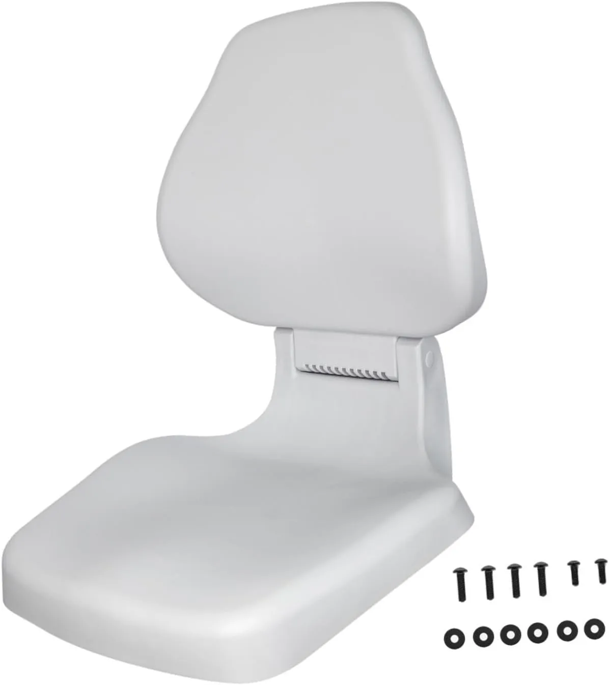 High Back Folding Boat Seat Mounting Screw Easy Installation Water Resistant Boat Captain Chair for Summer, Sailing, Drifting