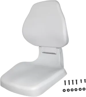 High Back Folding Boat Seat Mounting Screw Easy Installation Water Resistant Boat Captain Chair for Summer, Sailing, Drifting