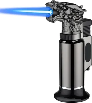 High Temperature Resistant Lighter, Adjustable Flame Size, Lockable Flame, Windproof, Outdoor and high Temperature Resistant Butane refillable Lighter(B)