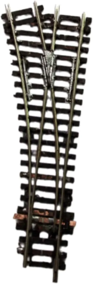 HO Scale Train Track Model 1/87, Educational, Toys Accessory, Rail Connection Train Model,Steering RC Railway Track Switch, Left Turn