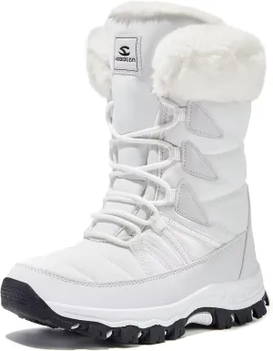 HOBIBEAR Women's Waterproof Winter Snow Boots Lightweight Anti-Slip Warm Outdoor Mid-Calf Booties