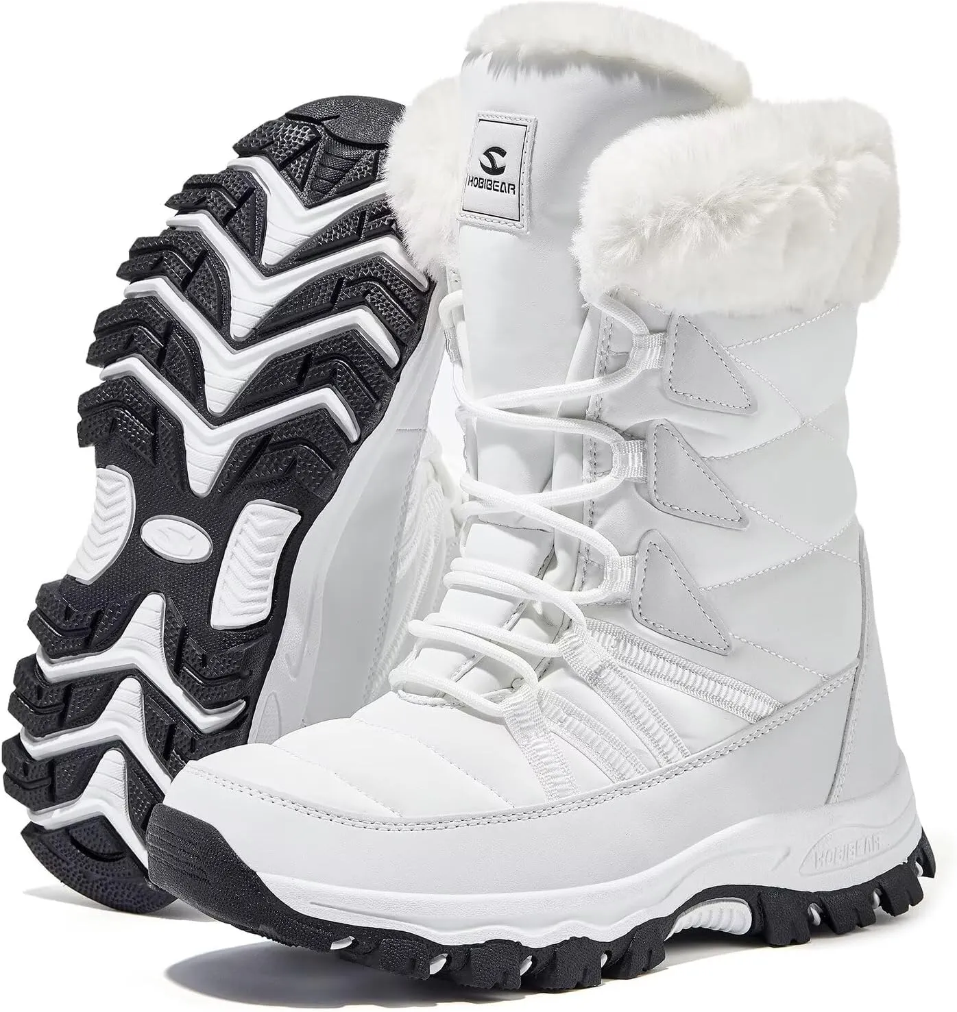 HOBIBEAR Women's Waterproof Winter Snow Boots Lightweight Anti-Slip Warm Outdoor Mid-Calf Booties