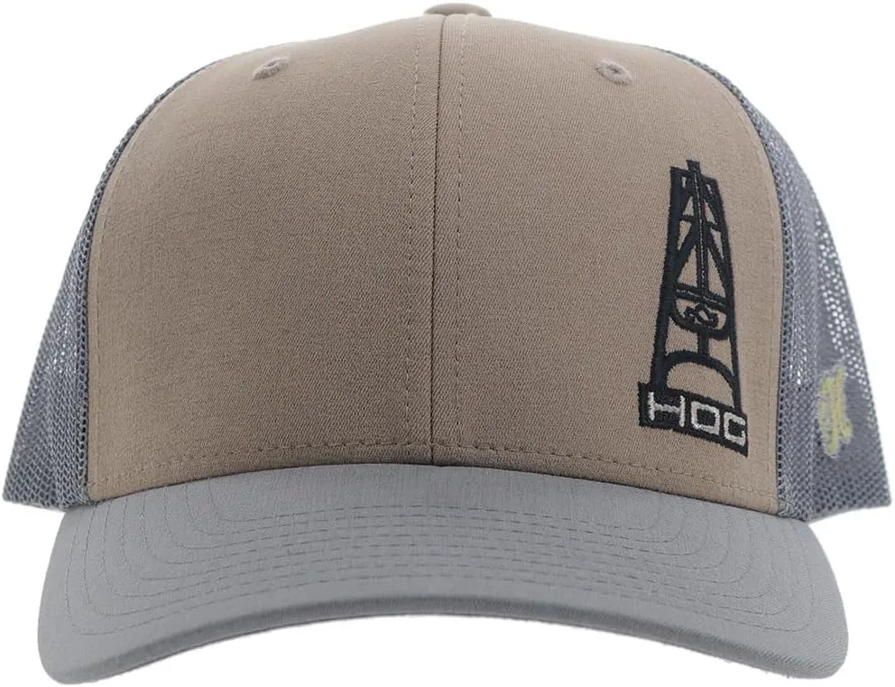 HOOEY Oil Gear (HOG) Adjustable Snapback Mesh Trucker Back Hat