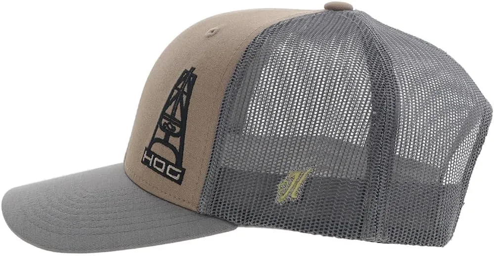 HOOEY Oil Gear (HOG) Adjustable Snapback Mesh Trucker Back Hat