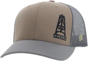 HOOEY Oil Gear (HOG) Adjustable Snapback Mesh Trucker Back Hat