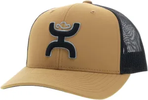 HOOey Sterling 6-Panel Adjustable Trucker w/Logo (Tan/Black) 0-8