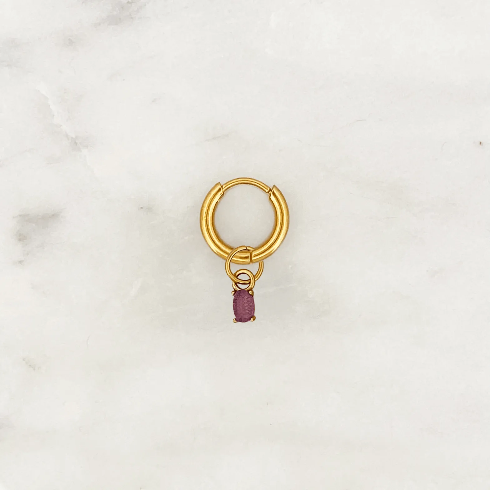 Hoop Amethyst Oval