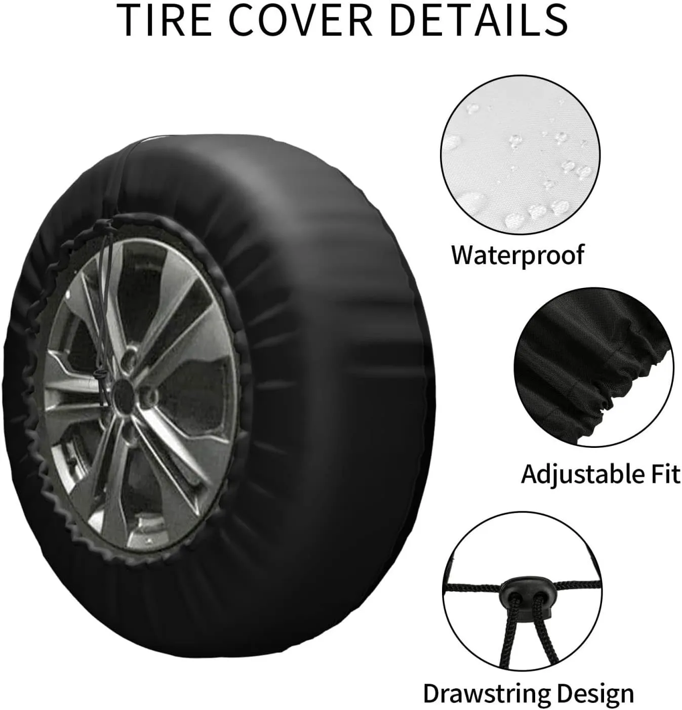 Hope for A Cure Alzheimer's Awareness Windproof and Rainproof Wheel hub Protection Cover, Spare tire Cover 17 inch