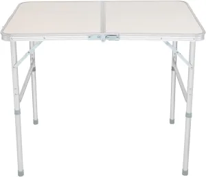 Huamei, 35 x 23 x 27inch Folding Camping Table, Aluminum Ultralight Height Adjustable Camp Table, Small Folding Table 2 Heights for Family reunions, picnics, Camping Trips, or barbecues
