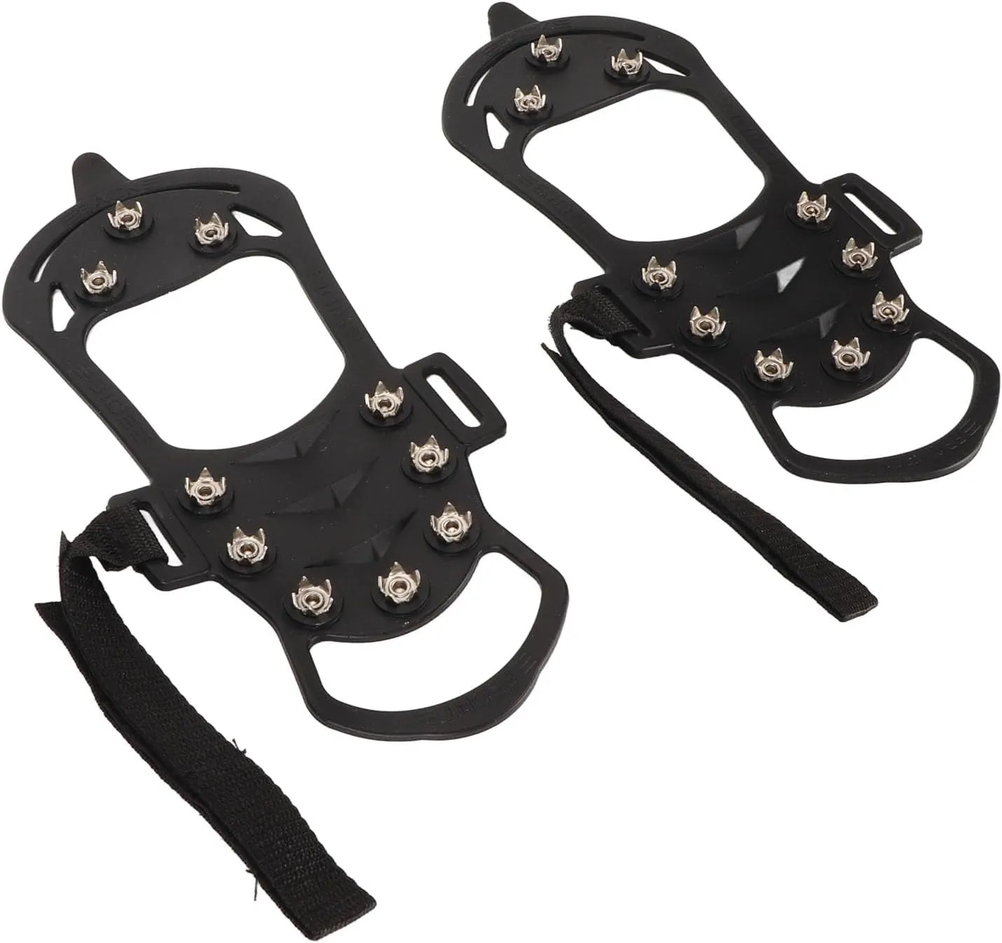 Ice Cleats 10 Teeth Rubber Steel Slip Crampon Mountaineering Rock Climbing