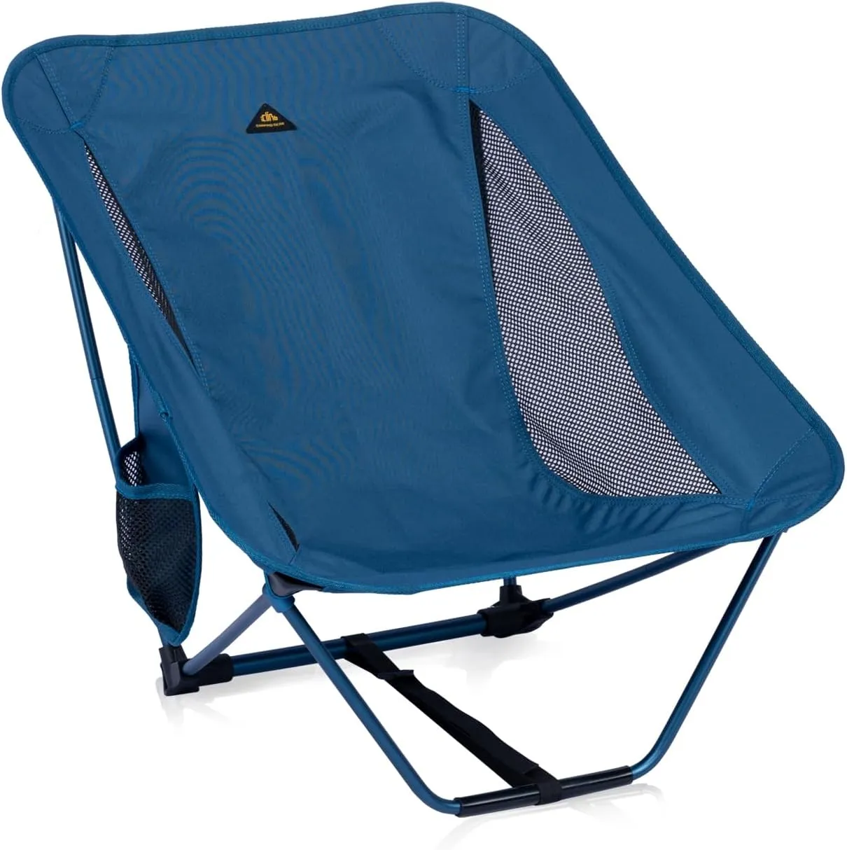 iClimb Low Ultralight Compact Camping Folding Chair with Side Pocket and Carry Bag