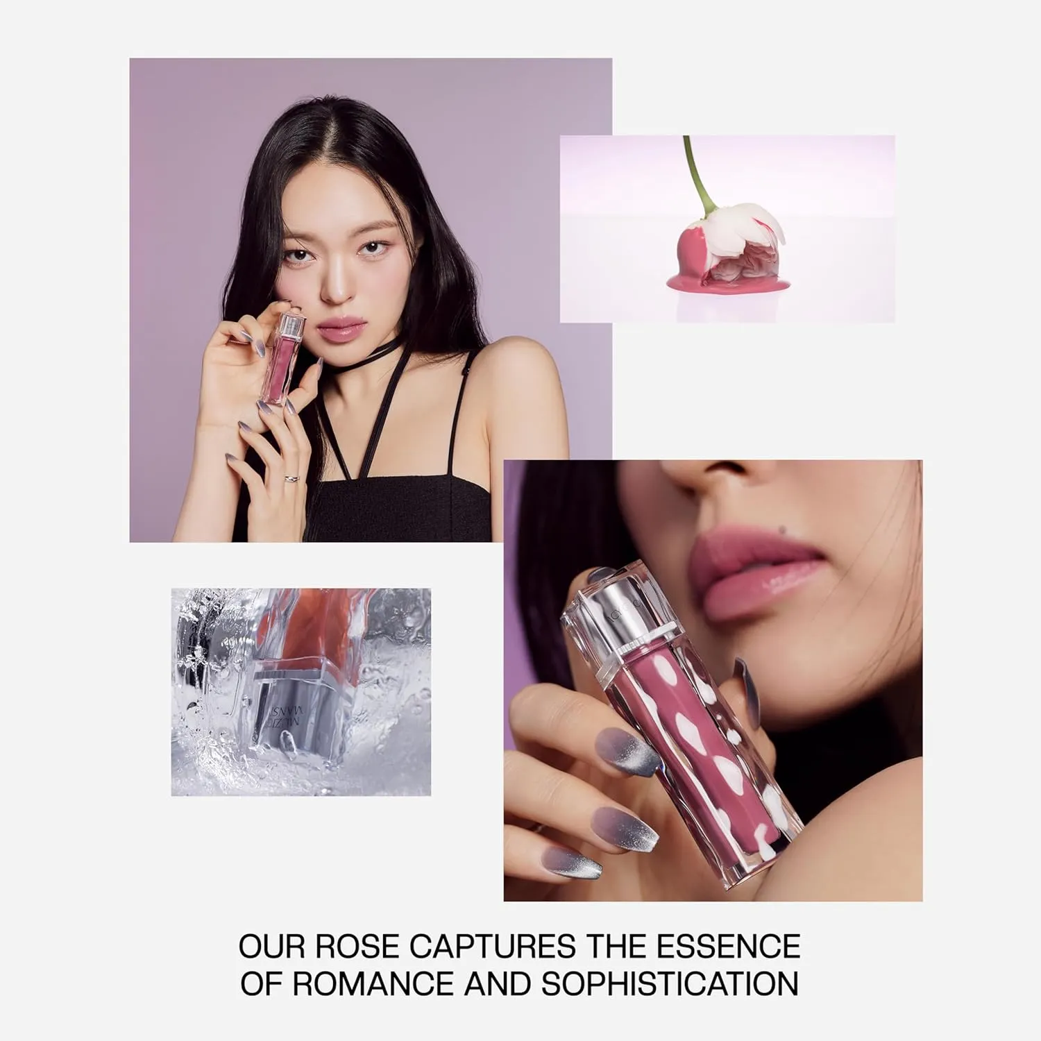 Icy Glow Lip Tint – Vegan Collagen, No-Stain, Hydrating Gloss, (K-Beauty) Makeup, Red & Tinted Shades (04 DIVINE, 0.18 Fl oz)