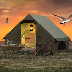 Inflatable Camping Tent with Canopy, Large Inflatable Tent House, Outdoor Picnic Camping Tent, 4 Season Inflatable Tent, Easy to Set up
