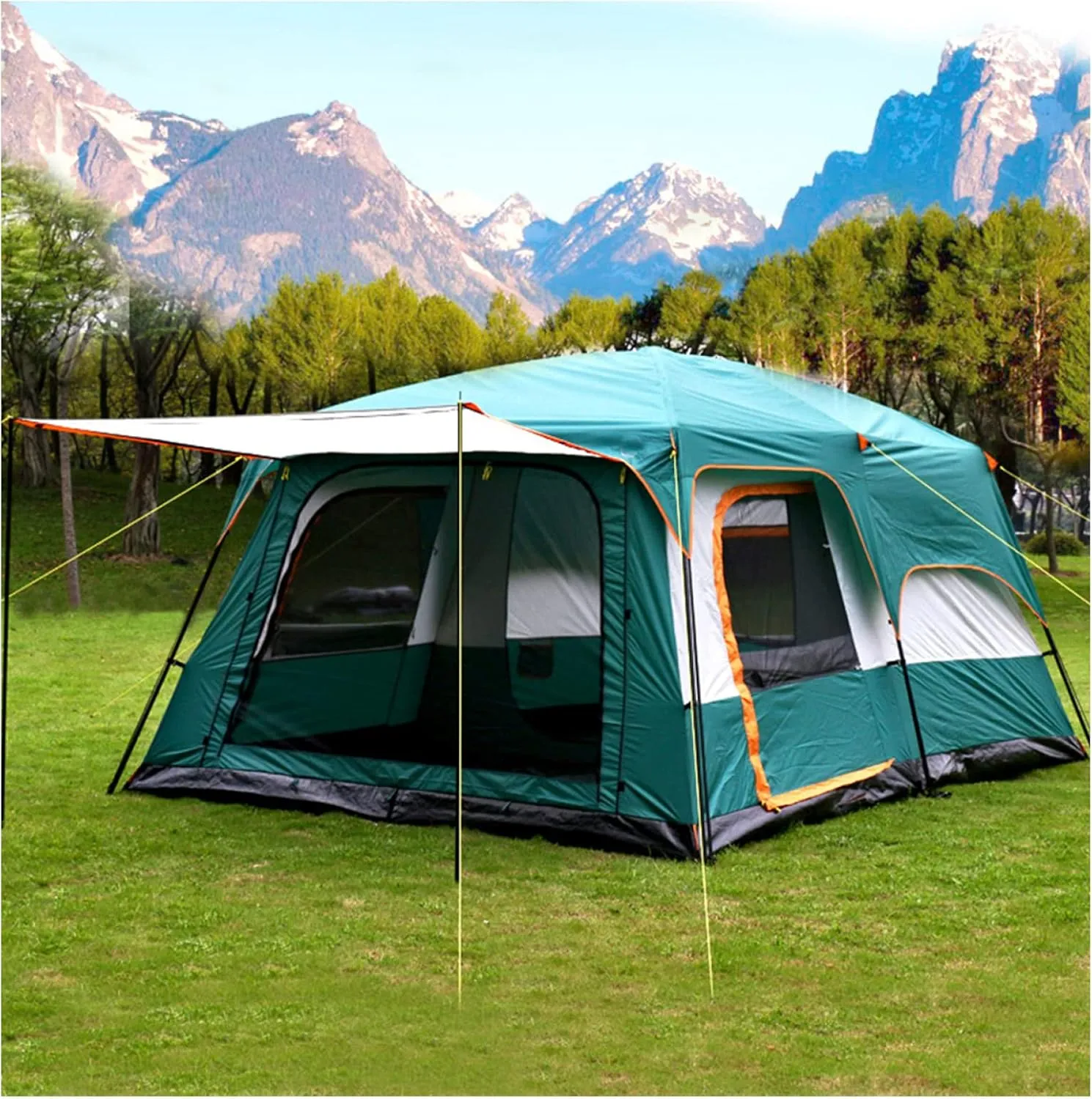 Instant Dome Tent 5 to 8 Persons Ventilated,Waterproof Hiking Tent Practical Sturdy Large Family Tent for Hiking Backpacking