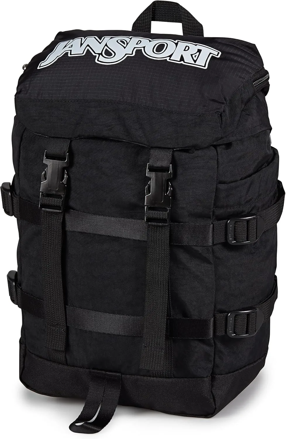 JanSport Mini Skip Pack – Compact Backpack with Main Compartment, Side Water Bottle Pocket, and Zippered Accessory Pocket, Black