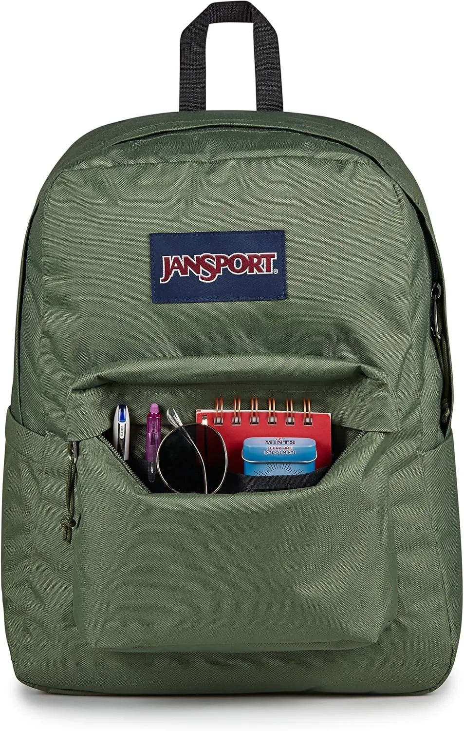 JanSport SuperBreak Plus Backpack with Padded 15-inch Laptop Sleeve and Integrated Bottle Pocket - Spacious and Durable Daypack for Work and Travel - Cargo Green