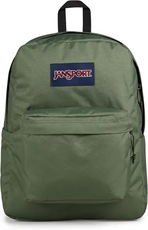 JanSport SuperBreak Plus Backpack with Padded 15-inch Laptop Sleeve and Integrated Bottle Pocket - Spacious and Durable Daypack for Work and Travel - Cargo Green