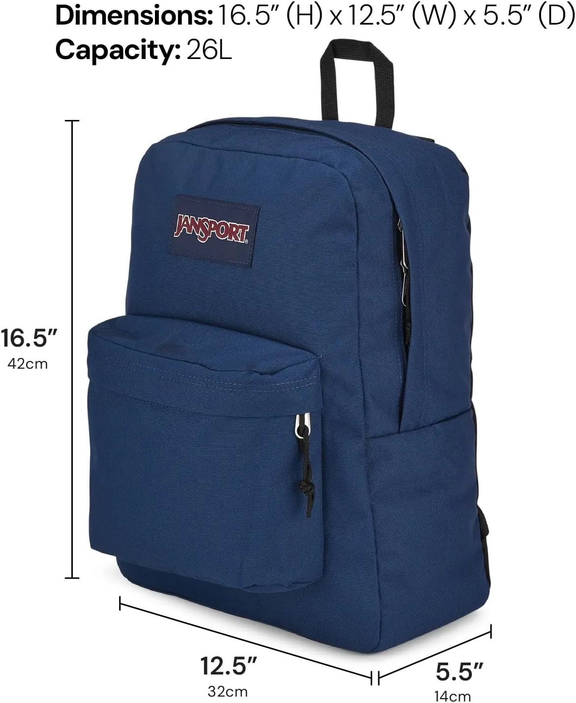 JanSport SuperBreak Plus Backpack with Padded 15-inch Laptop Sleeve and Integrated Bottle Pocket - Spacious and Durable Daypack for Work and Travel - Cargo Green
