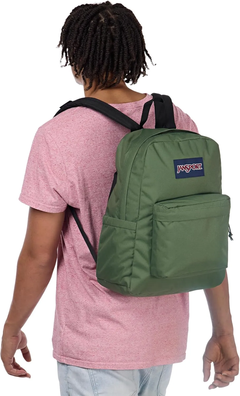 JanSport SuperBreak Plus Backpack with Padded 15-inch Laptop Sleeve and Integrated Bottle Pocket - Spacious and Durable Daypack for Work and Travel - Cargo Green