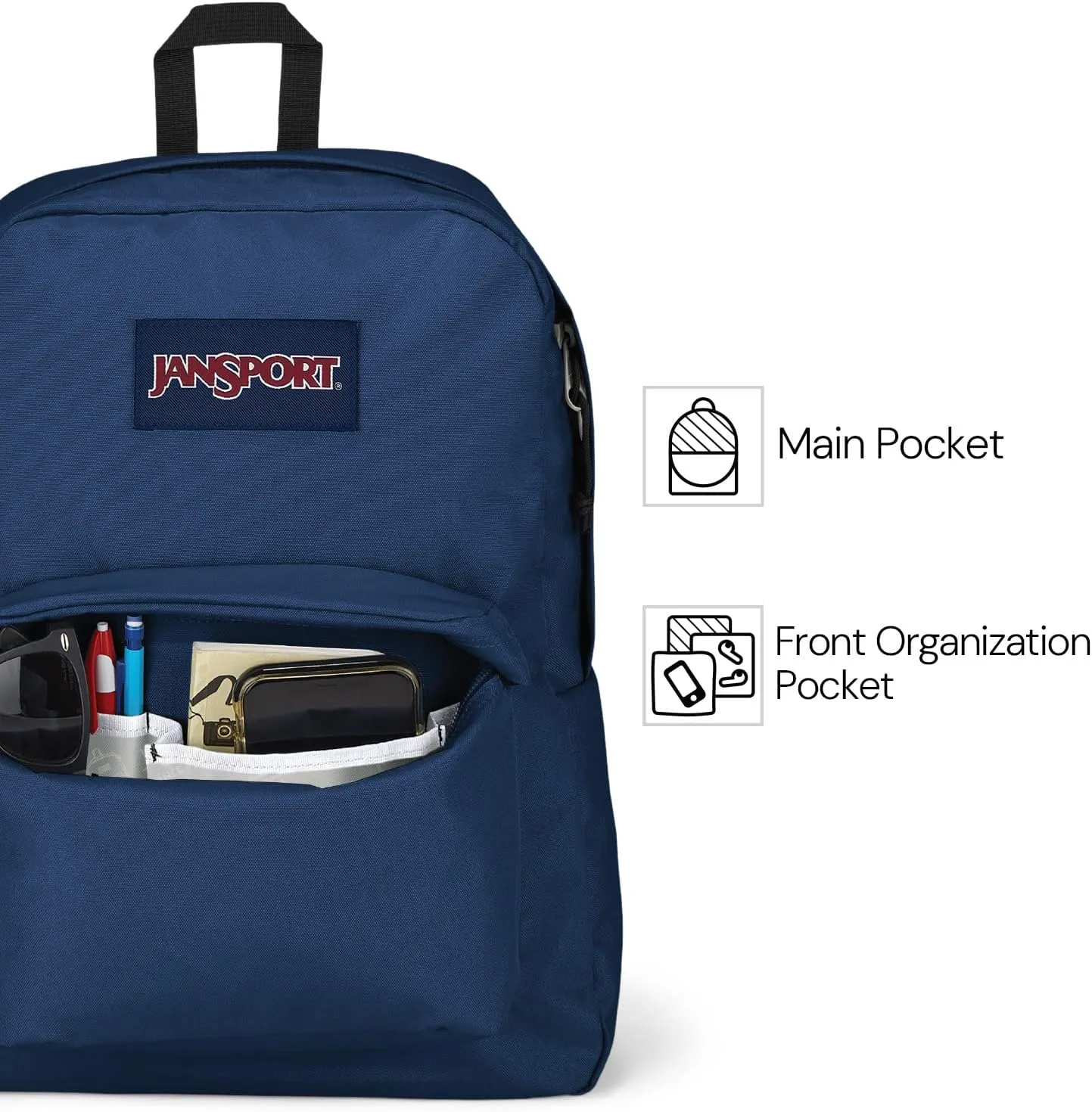 JanSport SuperBreak Plus Backpack with Padded 15-inch Laptop Sleeve and Integrated Bottle Pocket - Spacious and Durable Daypack for Work and Travel - Cargo Green