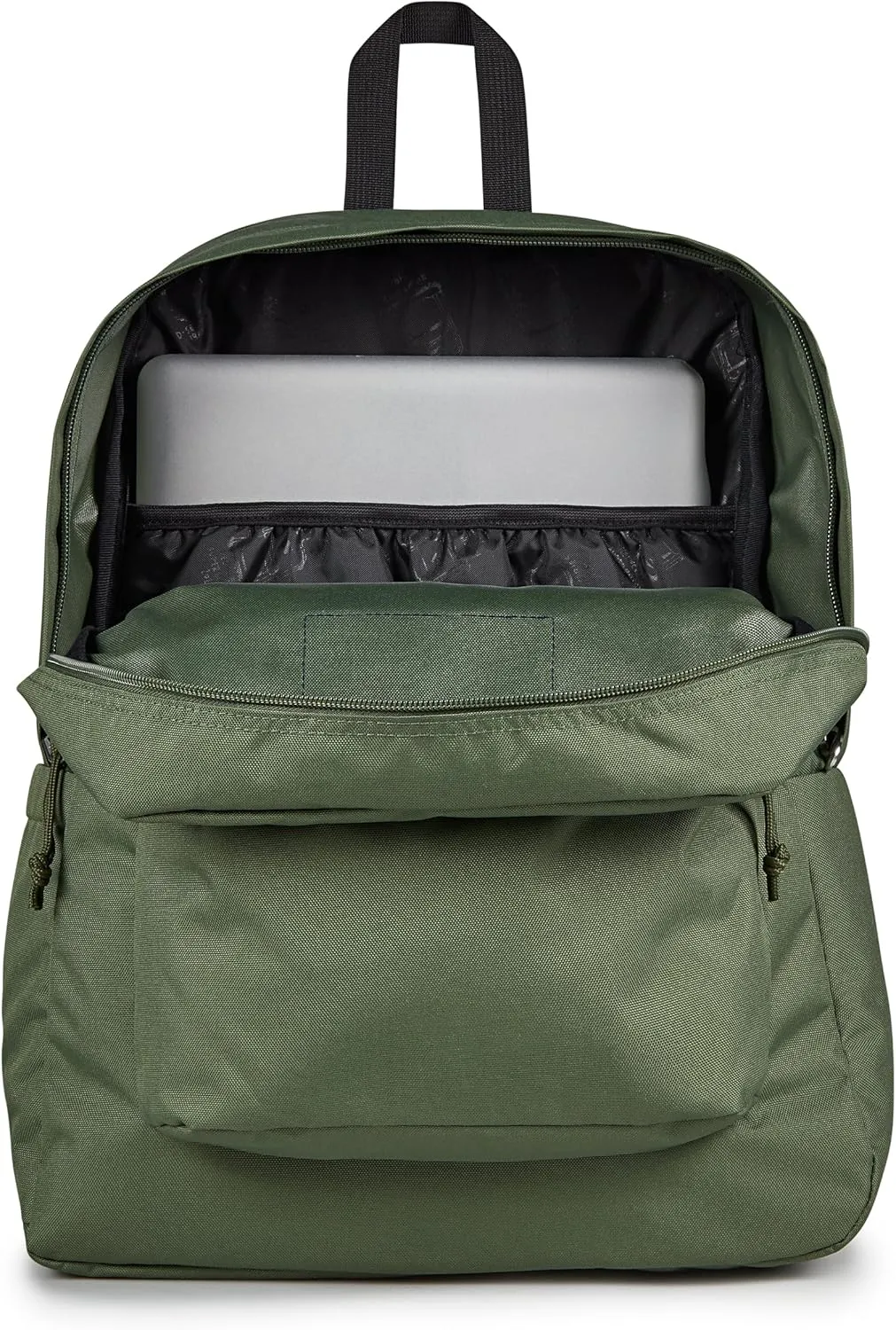 JanSport SuperBreak Plus Backpack with Padded 15-inch Laptop Sleeve and Integrated Bottle Pocket - Spacious and Durable Daypack for Work and Travel - Cargo Green