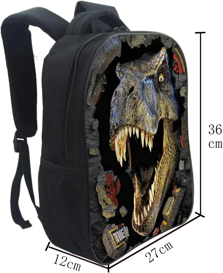 JeremySport Dinosaur School Bag Rucksack Backpack (Dinosaur 5 14 Inch)