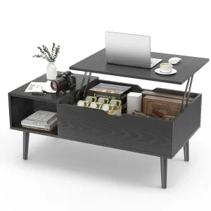 JHK Lift Top Coffee Table – Adjustable Wood Tea & Dining Table with Storage