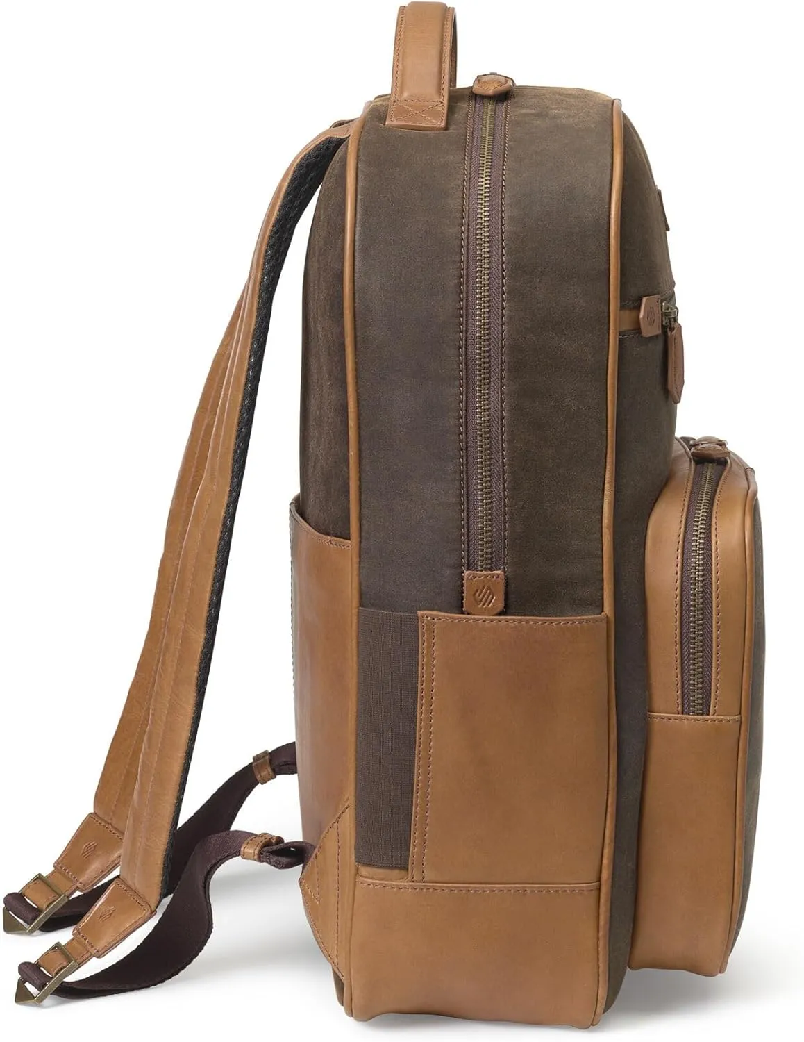 Johnston & Murphy Men's Rhodes Backpack Brown Antique Cotton/Tan
