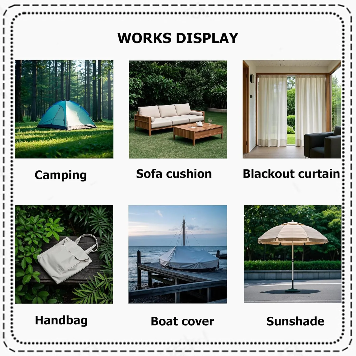 K-Musculo 600D Fabric by The Yard, 58" W 600D Upholstery Polyester Material, Indoor Outdoor Water Resistant Fabric for Chair Cushion Furniture Cover Sewing DIY Cloth, 5 Yard Gray