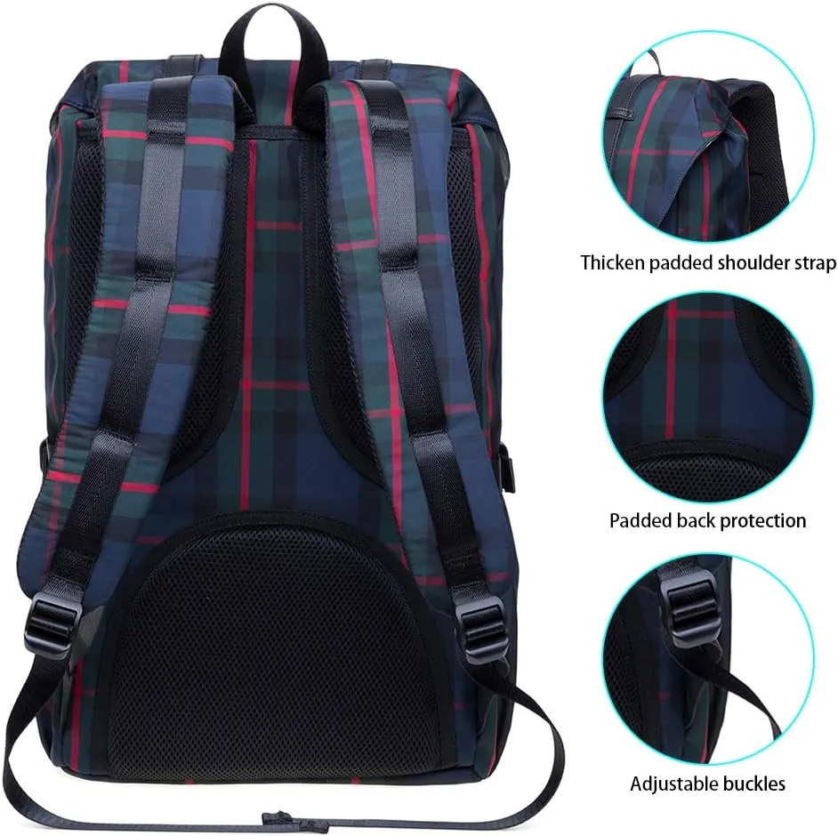 KAUKKO Laptop Travel Backpack, Outdoor Rucksack Fits 15.6 Inch Laptop(15-Black)