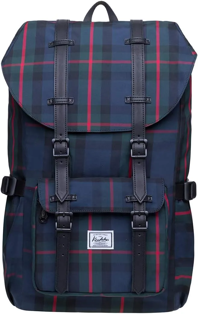 KAUKKO Laptop Travel Backpack, Outdoor Rucksack Fits 15.6 Inch Laptop(15-Black)