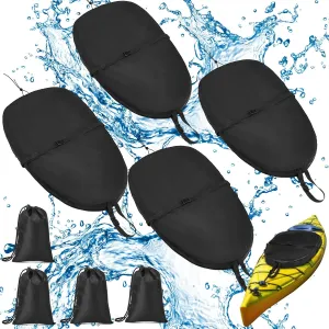 Kayak Cockpit Cover with Adjustable Fixing Strap, 420D Waterproof UV Dust Resistant Oxford Finishing Boat Canoe Seat Cover Protector Accessory for Outdoor Storage,4 Sizes