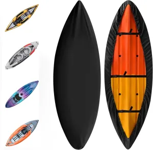 Kayak Cover Kayak Canoe Covers for Outdoor Storage 620D Oxford Waterproof, Fade-Resistant Kayak Accessory for Canoe, Paddle Board, SUP, and Kayak Boat (Fit 12ft - 13ft Kayak)