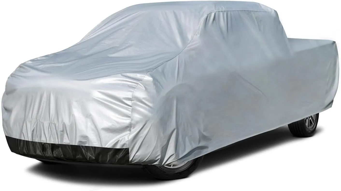 Kayme 6 Layers Truck Cover Waterproof All Weather, Heavy Duty Outdoor Pickup Cover Sun Uv Rain Protection, Universal Fit (Length Up to 228 inch) L