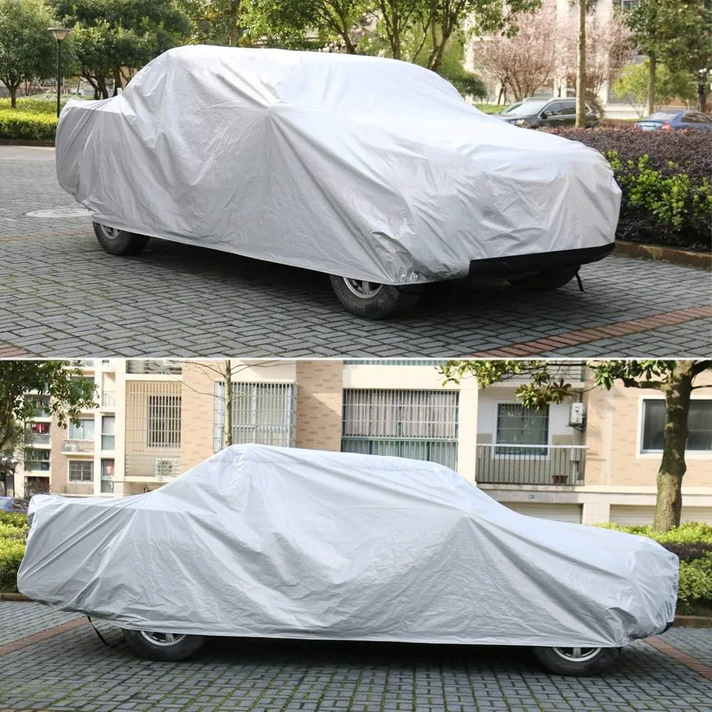 Kayme 6 Layers Truck Cover Waterproof All Weather, Heavy Duty Outdoor Pickup Cover Sun Uv Rain Protection, Universal Fit (Length Up to 228 inch) L