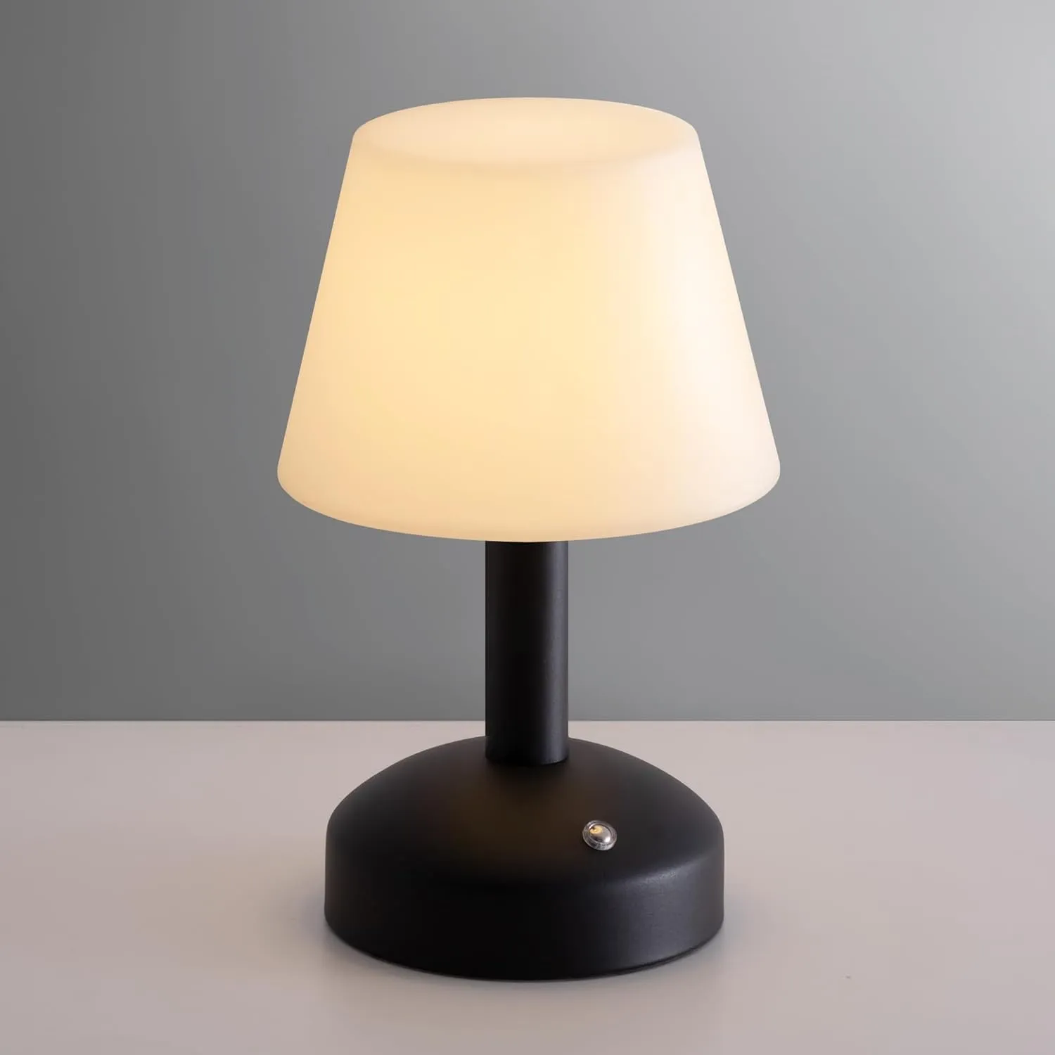 KDG Modern Cordless Small Table Lamps, Portable LED Dimmable Desk Lamp, 5000mAh Rechargeable Battery Operated Lighting for Restaurant/Bedroom/Bedside/Bar/Outdoor/Camping/Night Light(Black)