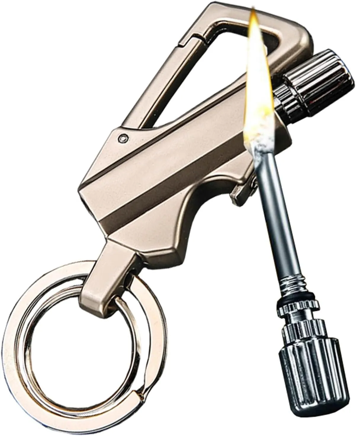 Keychain Lighter, Permanent Match Kerosene Lighter with Bottle Opener, Waterproof Lighter, Suitable for Outdoor Camping Travel Gifts(C)