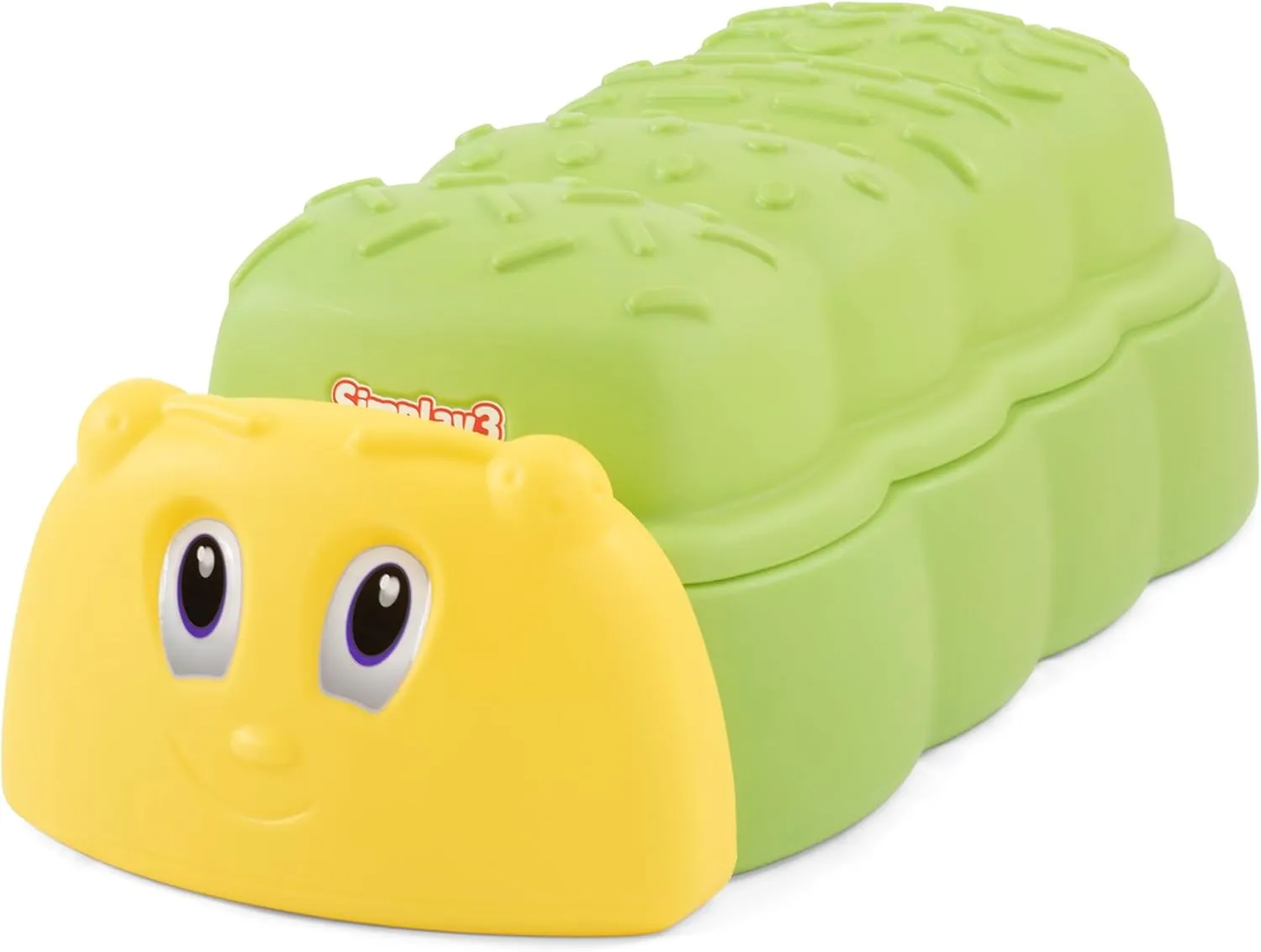 Kids Plastic Sandbox with Lid for Outdoor Play and Indoor Sensory Play (Caterpillar Sandbox - Green)