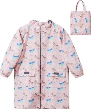 Kids Raincoat Girls Boys Rain Jacket Hooded Rain Poncho Rainproof Cape Rainwear Reusable Outwear