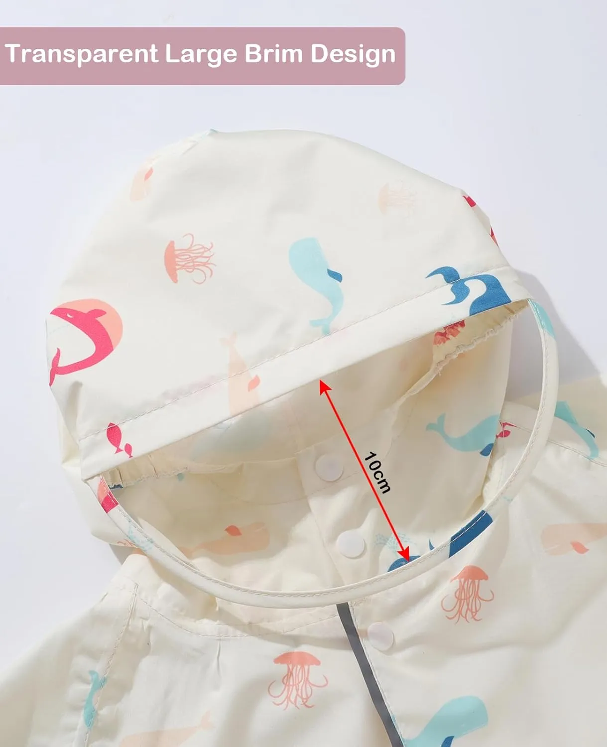Kids Raincoat Girls Boys Rain Jacket Hooded Rain Poncho Rainproof Cape Rainwear Reusable Outwear