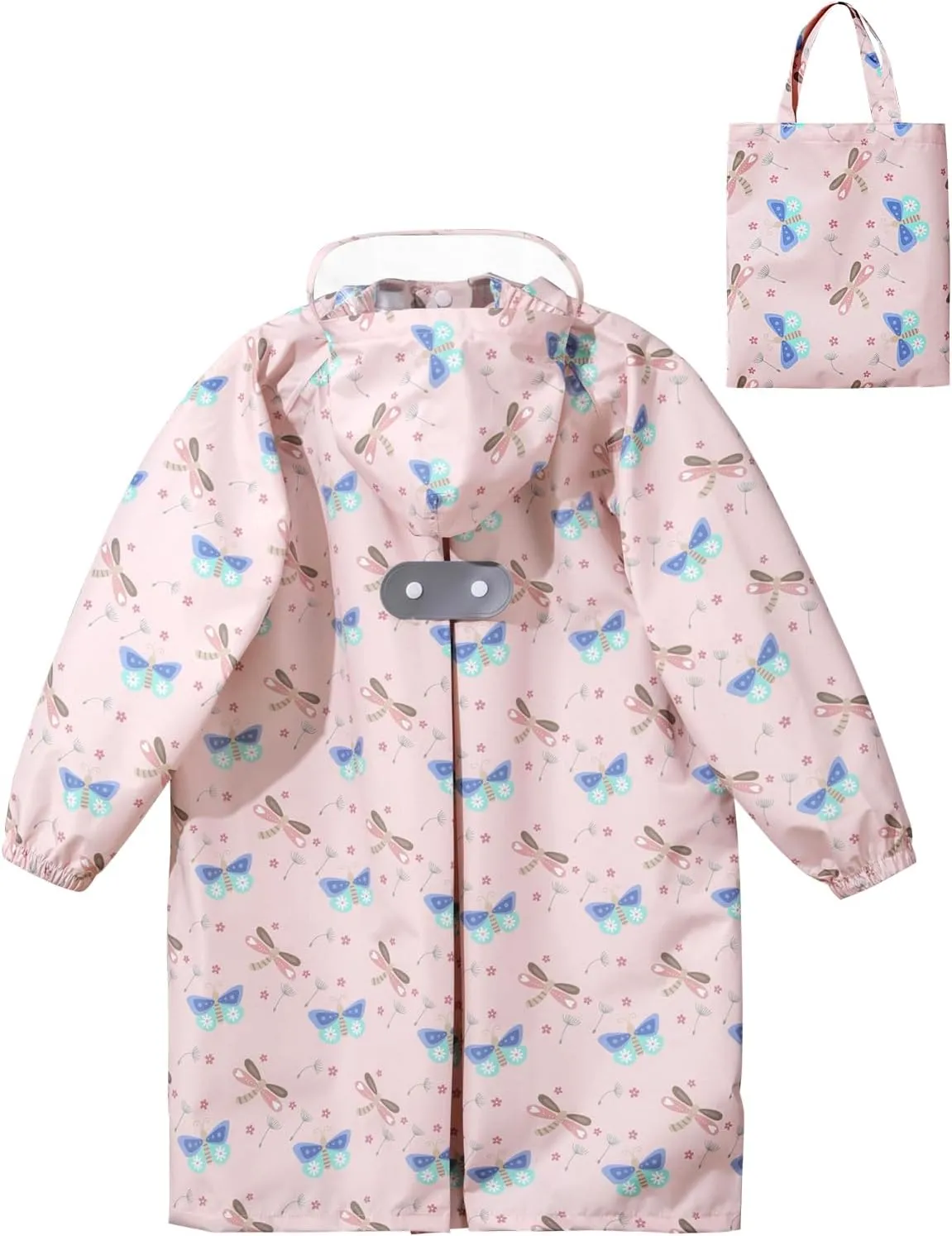 Kids Raincoat Girls Boys Rain Jacket Hooded Rain Poncho Rainproof Cape Rainwear Reusable Outwear