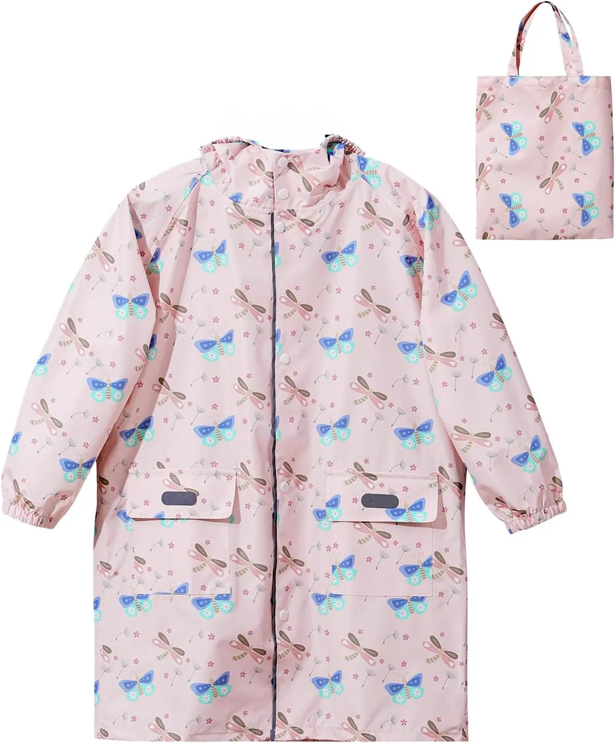 Kids Raincoat Girls Boys Rain Jacket Hooded Rain Poncho Rainproof Cape Rainwear Reusable Outwear
