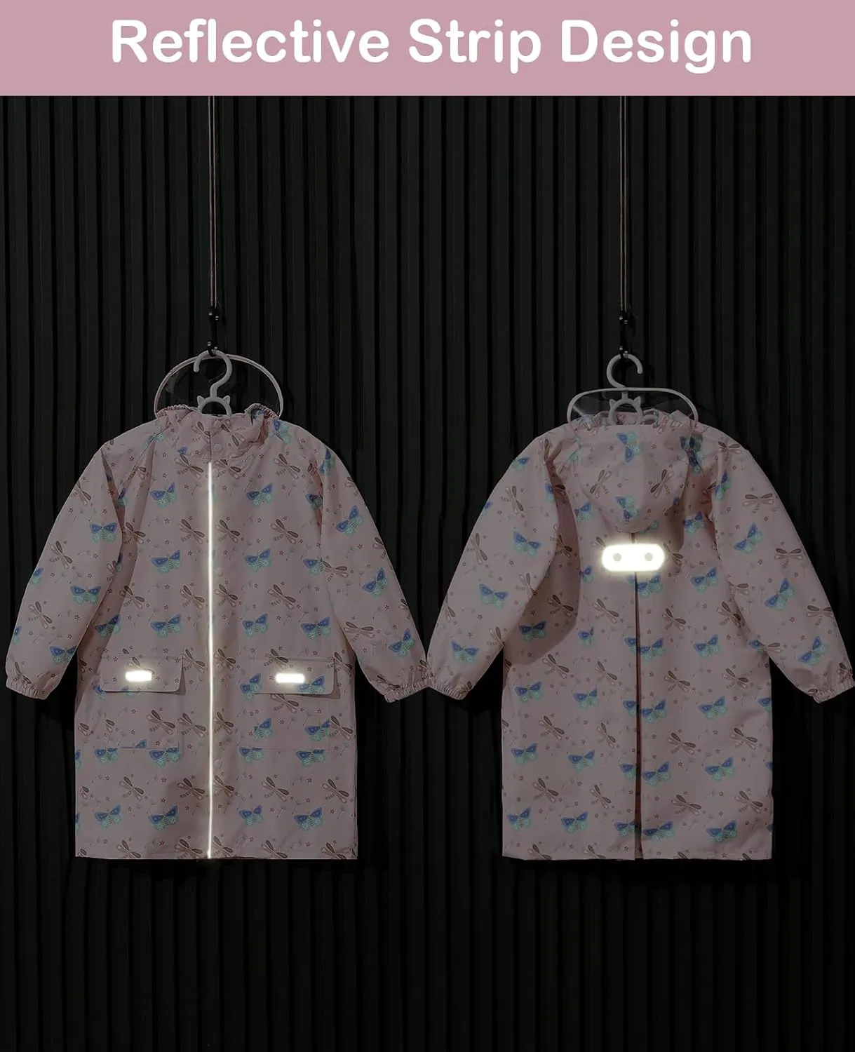 Kids Raincoat Girls Boys Rain Jacket Hooded Rain Poncho Rainproof Cape Rainwear Reusable Outwear